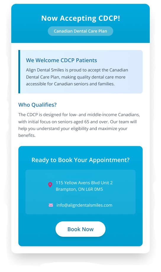 Now Accepting CDCP